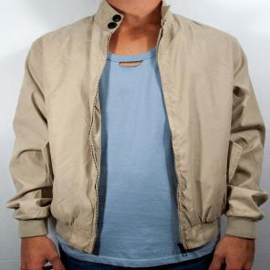 Cream Twill Harrington Jacket