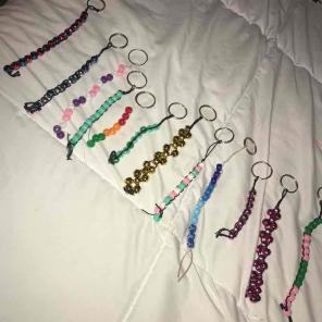 a bunch of keychains
