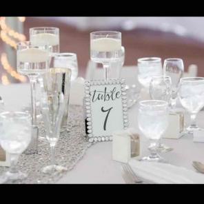Wedding table numbers with frame