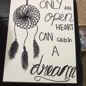 Only An Open Heart Quote Drawing