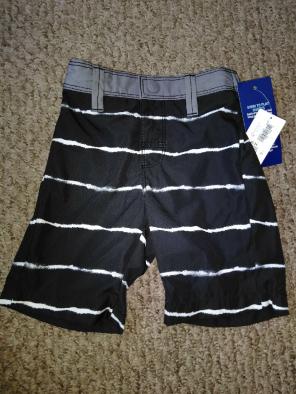 NWT old navy black white swim trunks