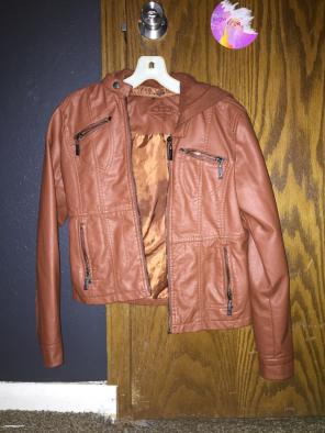 Youth XL brown Leather Jacket