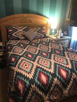 Aztec Print Bed Quilt