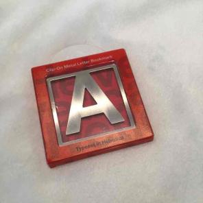 Metal Letter "A" Bookmark