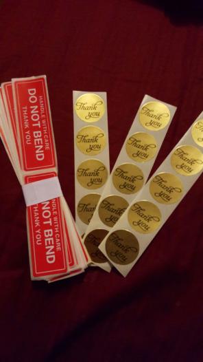3x5 thank you stickers 19 do not bend