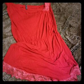 Cute red free people tunic