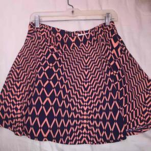 Printed pattern skater skirt