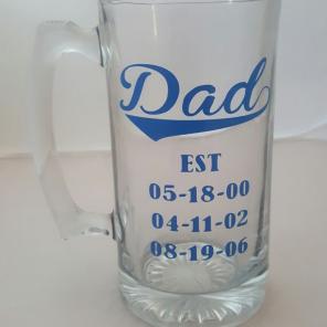 Personalized beer mug for birthday