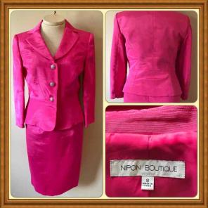 Nippon Fuchsia Skirt Suit