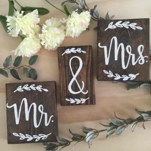Handmade wood signs / wedding signs