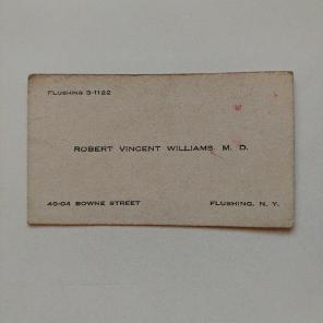 Robert Vincent Williams MD Business Card