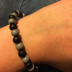 Black and Grey Bead Bracelet