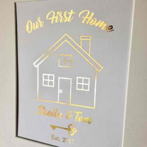 ✨Personalized First Home Foil Wall Art✨