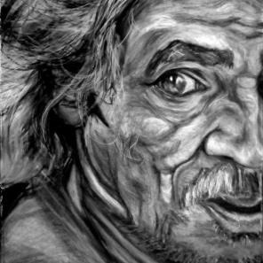 Charcoal drawing