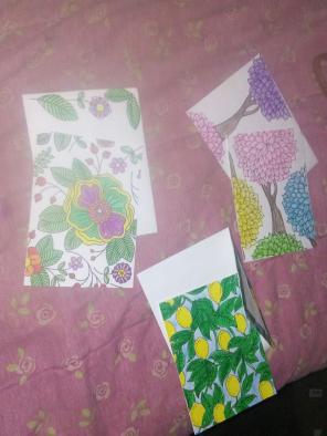 3 homemade blank cards