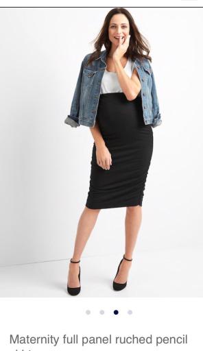 Gap Maternity Black Pencil Skirt Small
