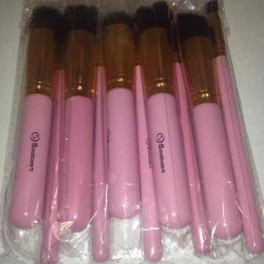 10pcs Synthetic Kabuki Makeup Brush Set