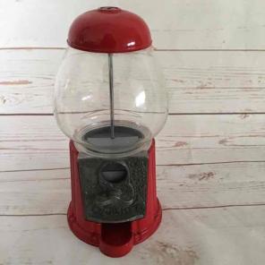 Vintage Red Carousel Bubble Gum Machine