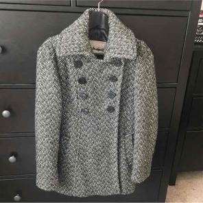 Guess Black and White Winter Coat