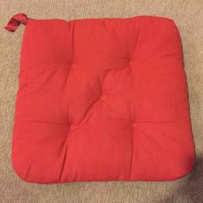 Red seat cushions