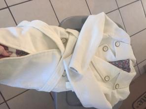 Creamy White Womans Pea Coat