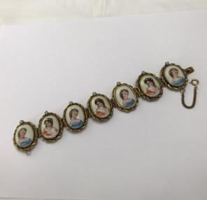 Vintage Bracelet Limoges France Portrait
