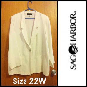 Retails $70, SAG HARBOR Size 22W Blazer