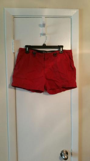 Cute red women's shorts Sz 7 adjustable
