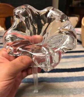 Murano Blown Glass Hibiscus Flower Vase