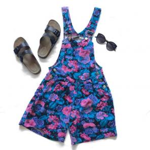 Vintage Floral Overalls