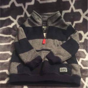 Blue and gray sweater