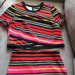 2 piece skirt and shirt suit