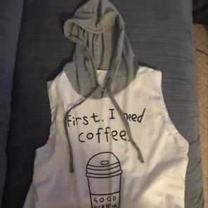 Muscle Shirt Sleeveless Vest With Hood