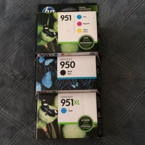 HP Ink 950 951XL Color Black Bundle