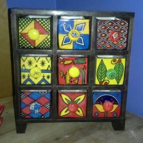 Tiny dresser/ jewelry box/ spice drawers