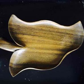 Vintage Monkey Pod Wood Tray- Hawaiian