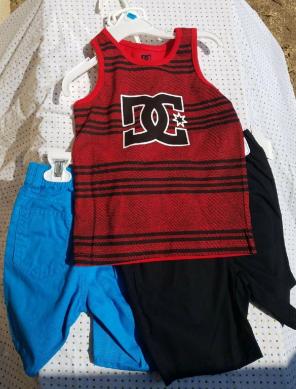24M 2t DC boys outfit tank shirt shorts