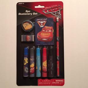 CARS 9 Piece Stationery Set