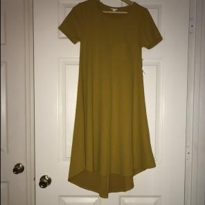 LulaRoe Mustard Color Carly- XXS