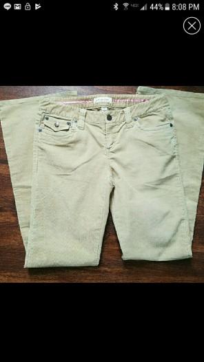 Aero Women's 9/10 tan corduroy pants