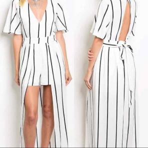 White and black Romper