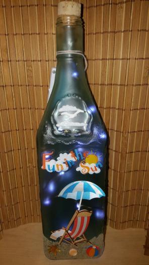 Fun in the sun lighted liquor bottle.