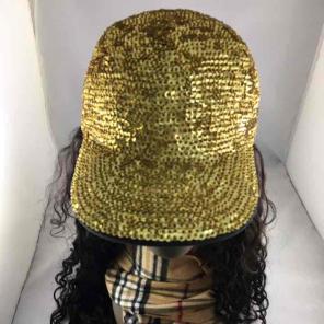 Vintage 1980's Gold & Black Sequin Hat