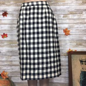 Vintage 90's Black & White Gingham Skirt