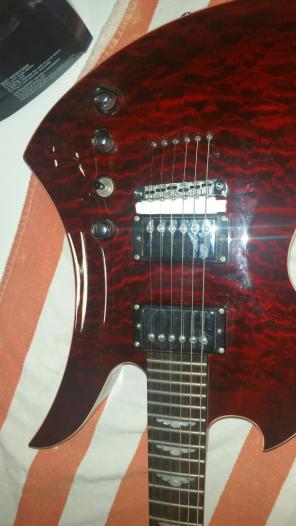 Red Electric guitar