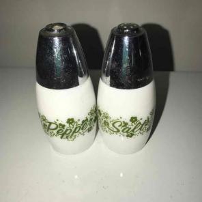 Pyrex spring blossom salt and pepper