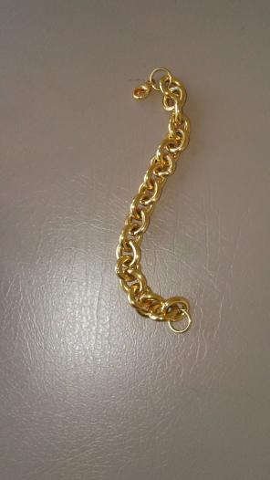 Brass covered with a gold layer bracelet