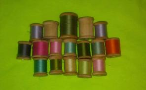 Vintage Wooden Thread Spools