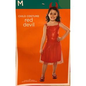Girls Red devil Halloween Costume