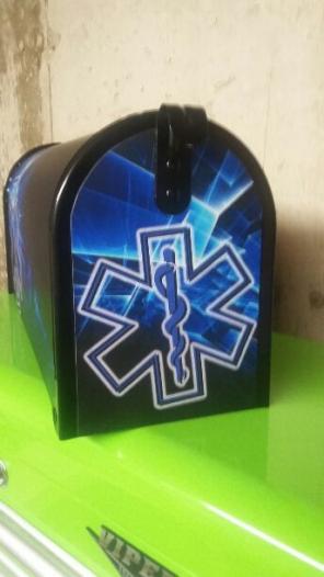 EMS Black Mailbox New